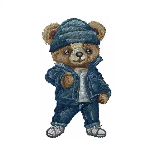 Dhaga Raga Embroidery Blue Bear