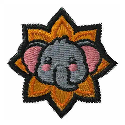 Dhaga Raga Lotus Trunk Charm Design Embroidered