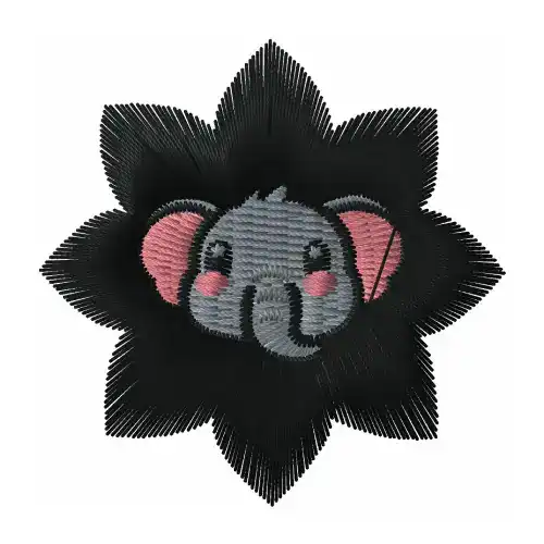 Dhaga Raga Mdnight Elephant Bloom Design Embroidered