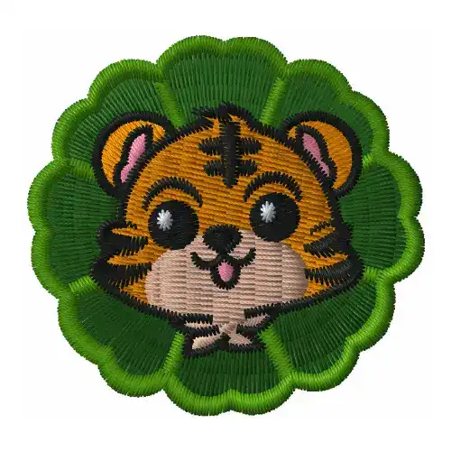 Dhaga Raga Tiger Cub Charmdesign Embroidered