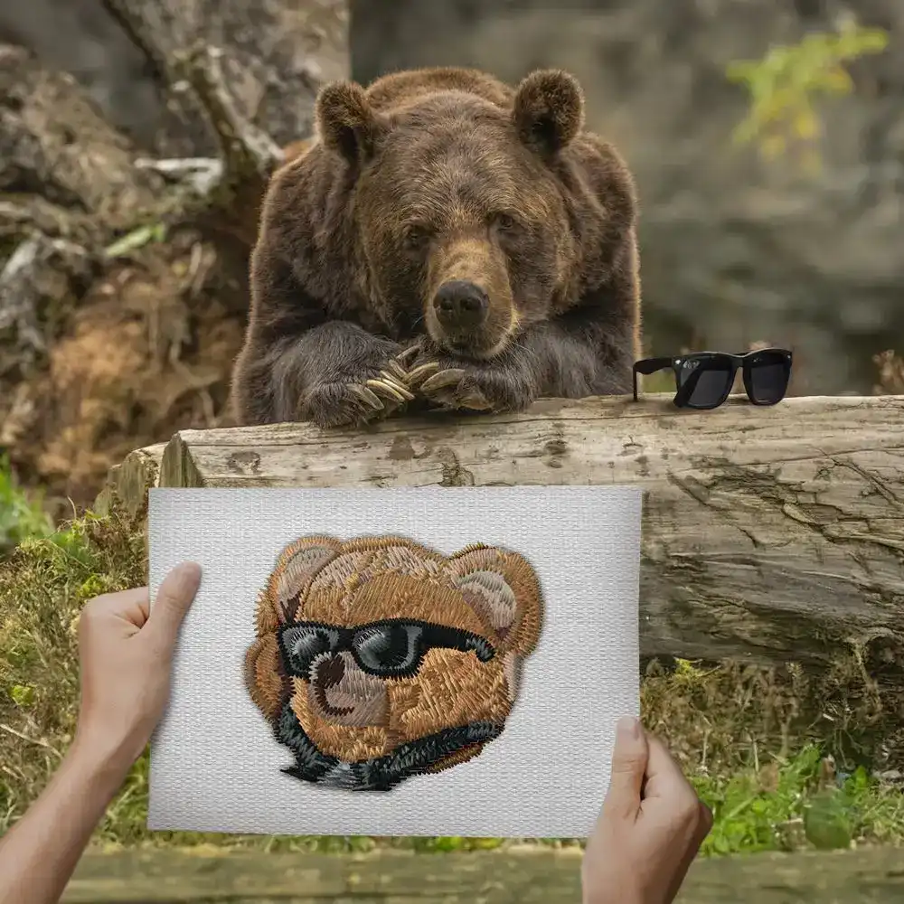 dhaga raga embroidery bear design embroidered