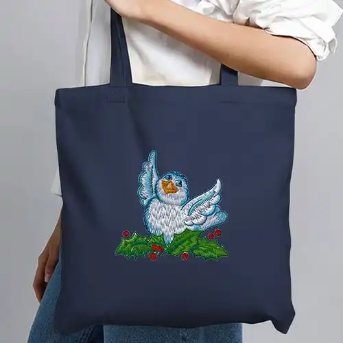 Embroidered Jhola Bag With Festive Sangbird Design