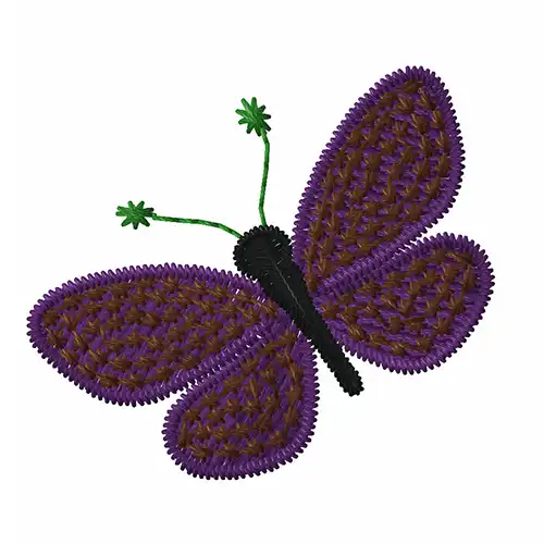 Dhaga Raga Embroidery Purple Butterfly