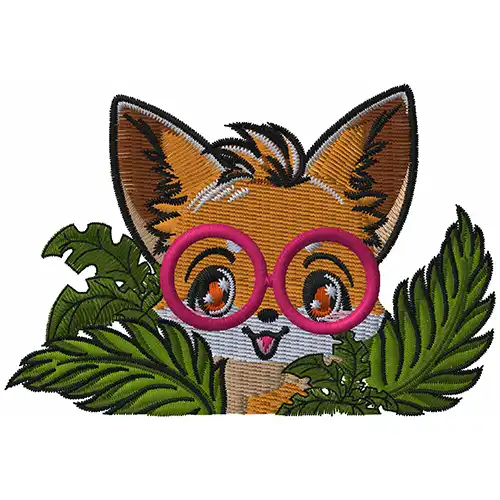 Dhaga Raga Fox Embroidered Caps For Kids