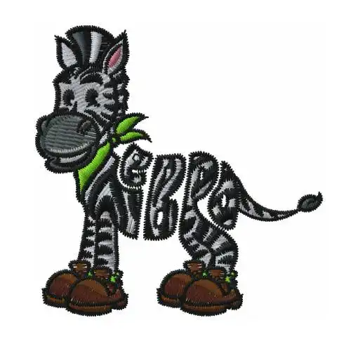 Dhagaraga Zebra Embroidered