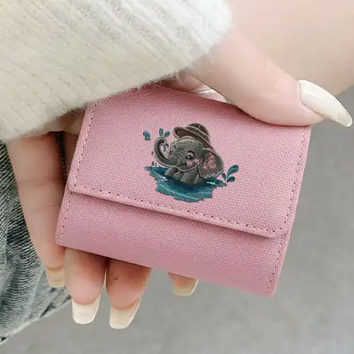 Embroidered Earphone Cover With Splashy Elephant Design