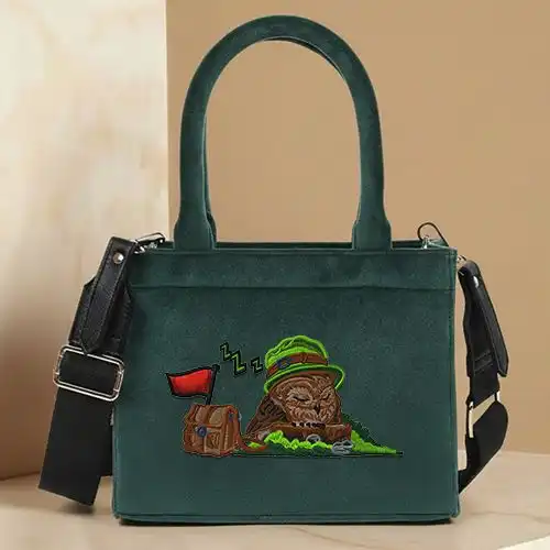 Embroidered Small Bag With Nap Owl Design