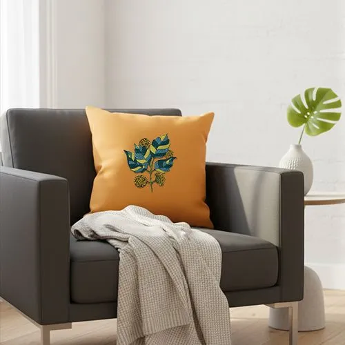 Dhaga Raga Cushion Cover With Embroidered Design