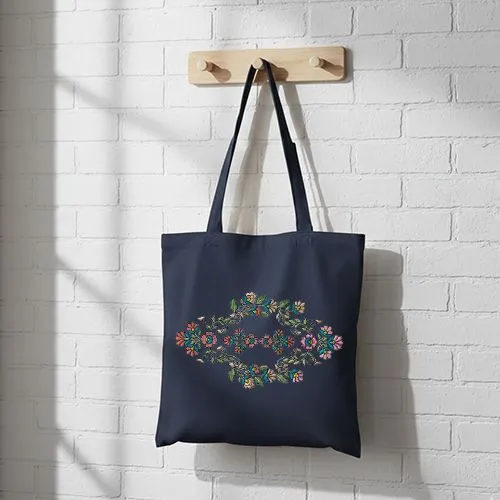 Dhaga Raga Dark Blue Color Jhola Bag