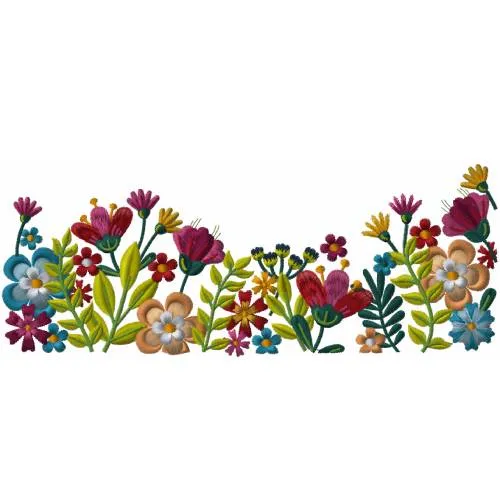 Dhaga Raga Velvet Floral Garden Embroidery