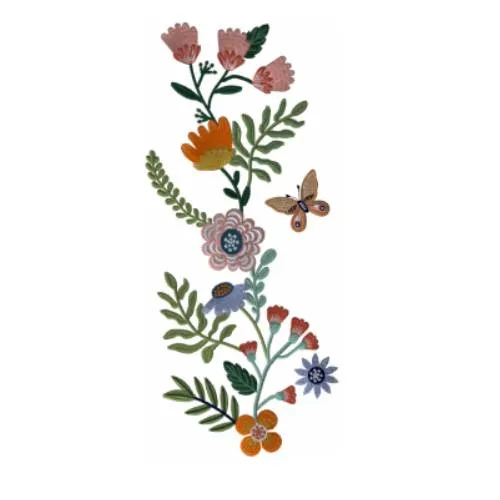 Dhagaraga Floral Denim Rexin Embroidered Bucket