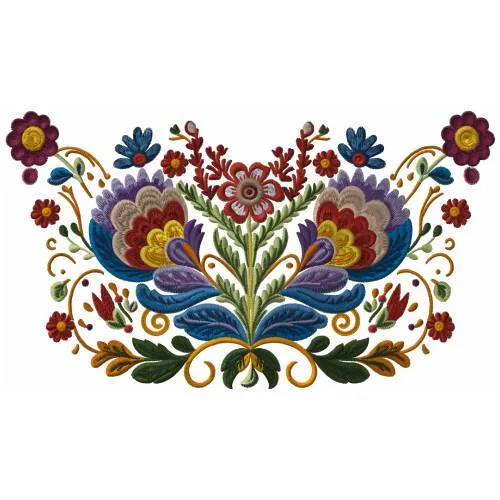 Dhagaraga Velvet Floral Wings Embroidered Rexin Bucket