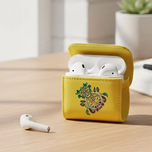 Embroidered Nature Knot Design On Earphone