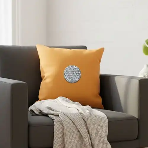 Embroidered Cushion Cover Golf Ball Design