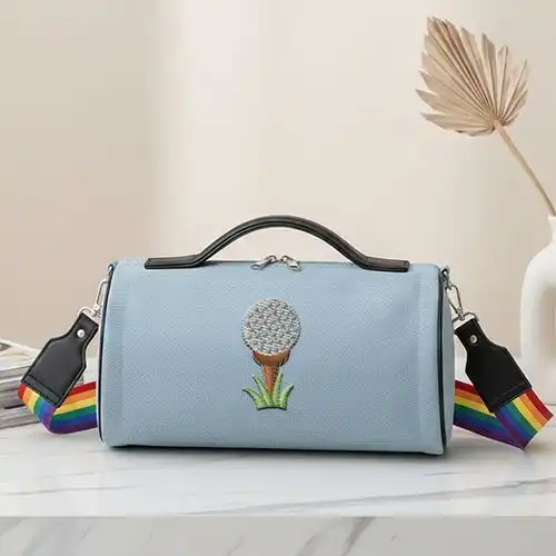 Embroidered Demin Duffle Bag Golf Spot Design