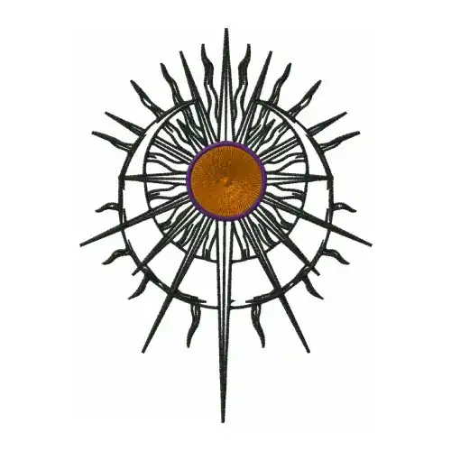 Dhaga Raga Imaginative Design Radiant Eclipse Embroidered