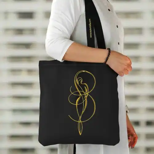 Embroidered Black Jhola Bag With Divine Loopwork Design