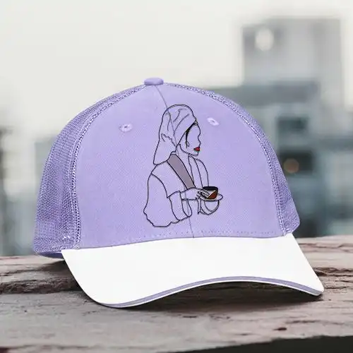 Embroidered Caps With Self Care Sip Design