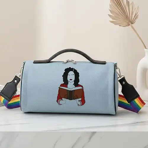 Embroidered Duffle Bag With Read Rise Design