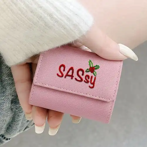 Embroidered Earphone Cover With Sassy Cherry Design