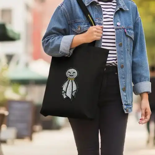 Embroidered Jhola Bag With Lucky Spirit Doll Design