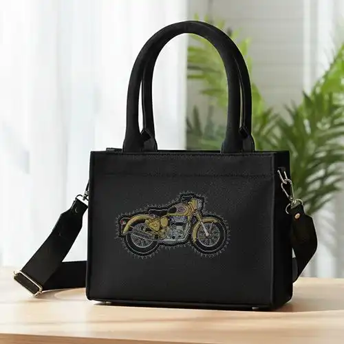 Embroidered Small Handbag With Bullet Design