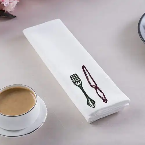 Embroidered Table Napkin With Home Chef Ican Design