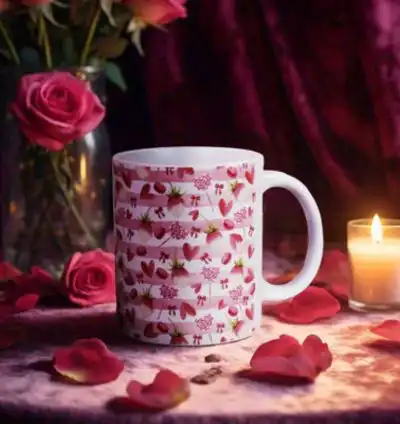 Kolorobia Pink Love Printed Coffee Mug