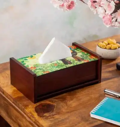 Tropical Rain Forest World Toucan Tissue Box