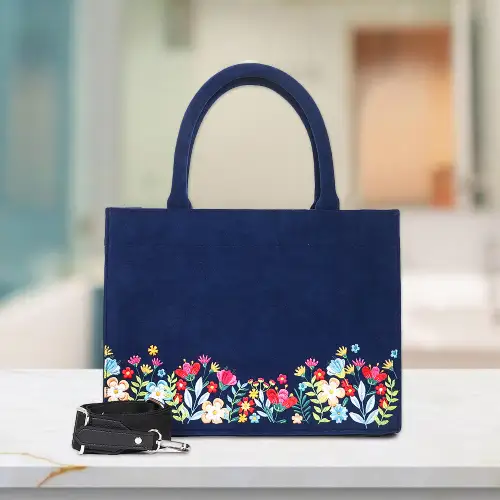 Dhaga-Raga Embroidery Velvet Floral Garden