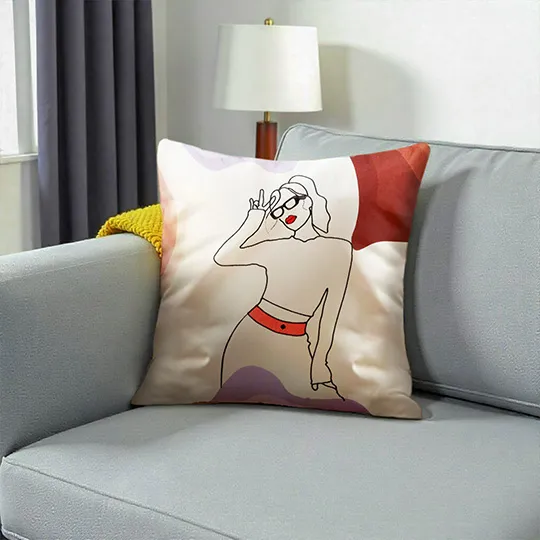 Dhaga Raga Embroidery Cushion Cover Fierce and Fearless