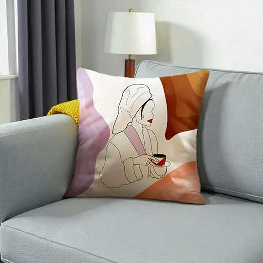 Dhaga Raga Embroidery Cushion Cover Nurturing the Goddess