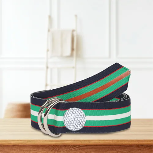 Dhaga Raga Embroider Chester Grosgrain Ribbon D Ring Belt
