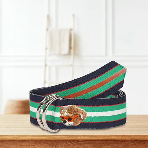 Dhaga Raga Embroidery Chester Grosgrain Ribbon D Ring Belt
