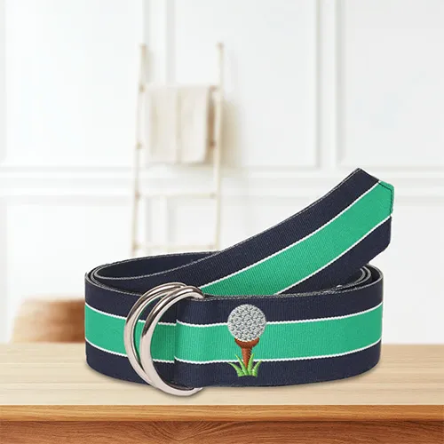 Dhaga Raga Embroidery Dyce Grosgrain Ribbon D Ring Belt