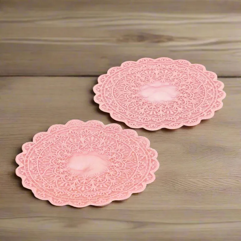 Dhagaraga Embroided Coaster Pink
