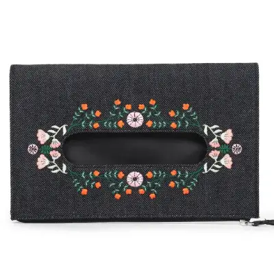 Dhaga raga Embroidery Tissue Cover For Car Sun Visor