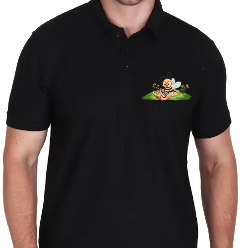 Dhaga Raga Embroidered Black Bumble Bee Embroidery