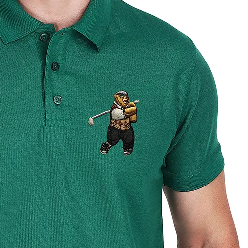 Dhaga Raga Embroidered Green Golfy