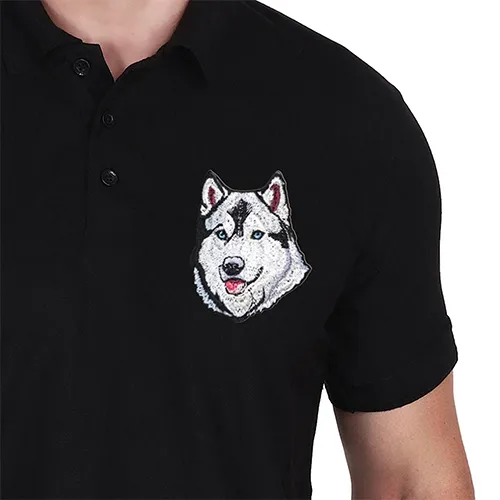 Dhaga Raga Embroidery Black Hound Husky