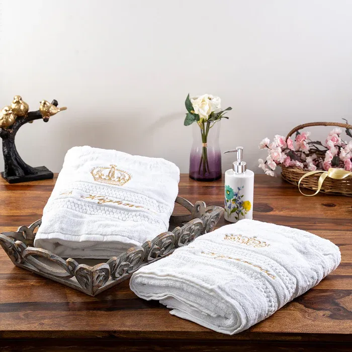 Dhaga Raga Embroidery Bath Towels Royal Embroidered Gift Set