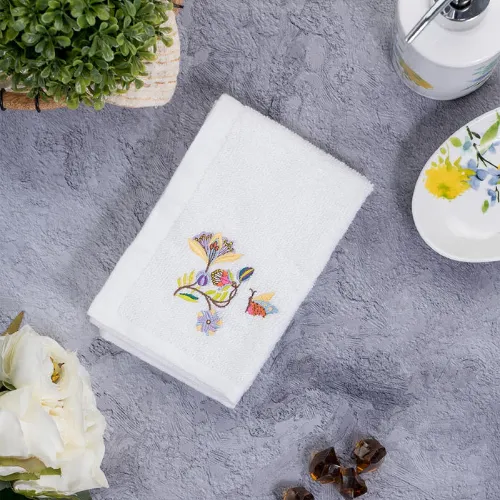 Dhaga Raga Embroidery Face Towels Floral Fantasy