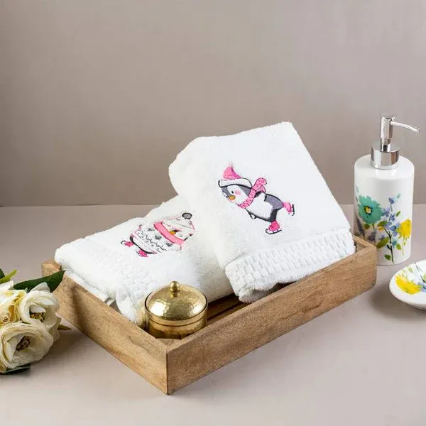 Dhagaraga Hand Towel Pinky Penguin