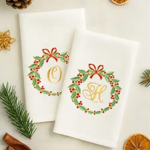 Custom Embroidered Wedding Napkins
