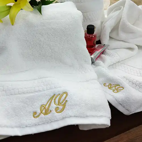 Custom Initial Embrodiered Towel Set