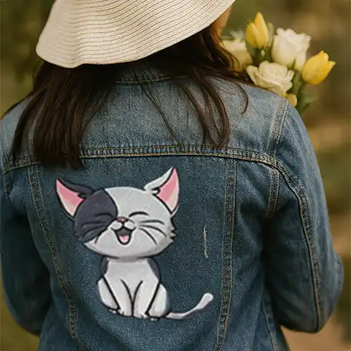 Cute Kitten On A Jacket