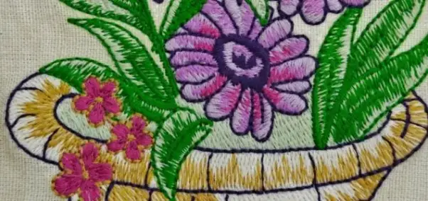 flat embroidered design