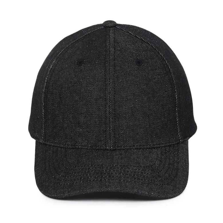 Denim Black with Stitches Baseball Cap