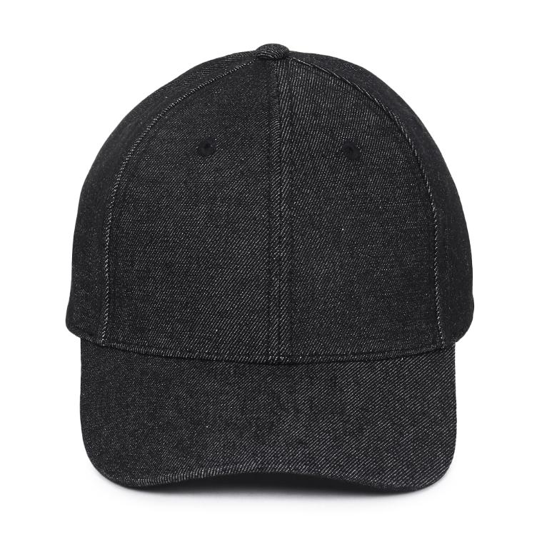 Denim Black without Stitches Baseball Cap