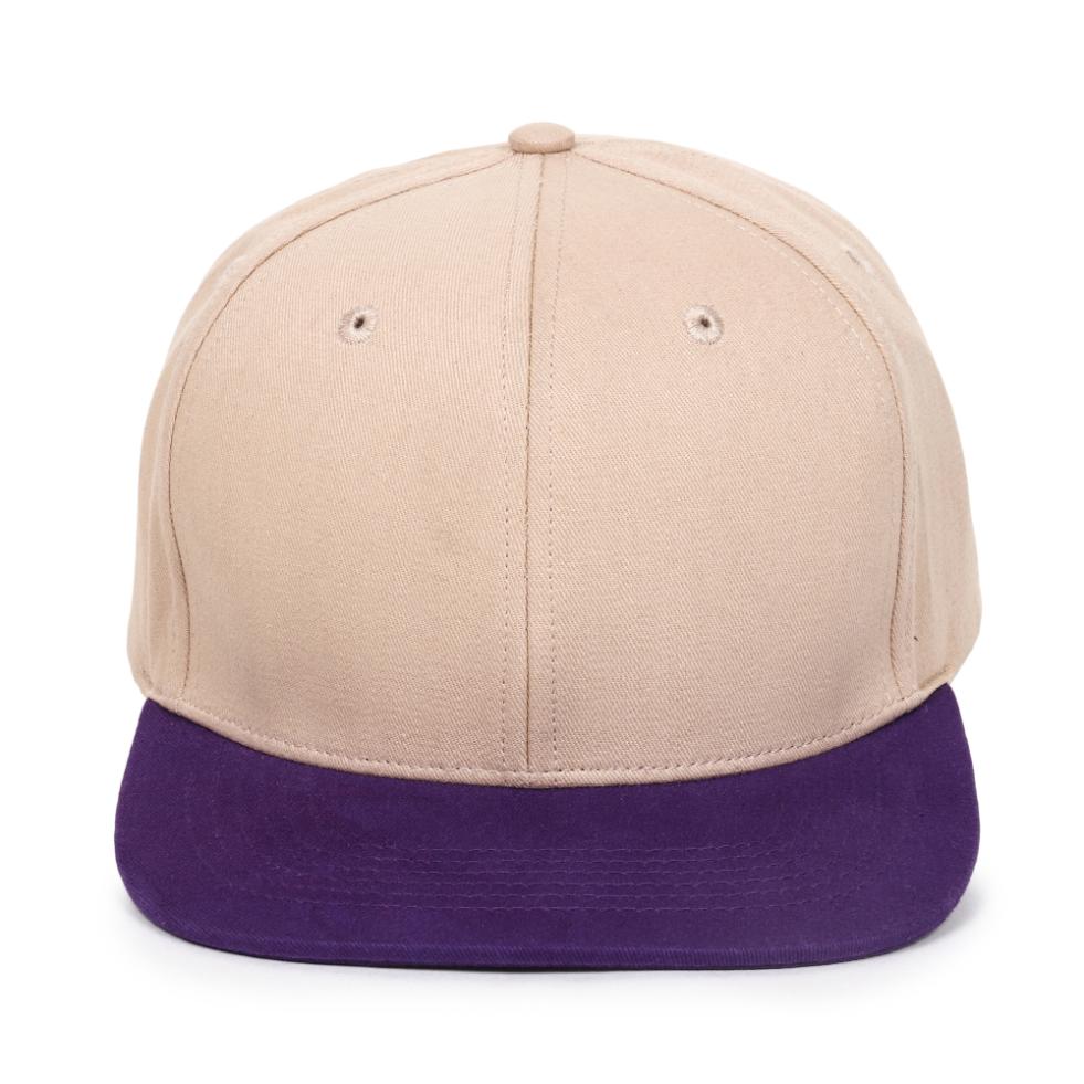 Beige and Purple Hip Hop Cap